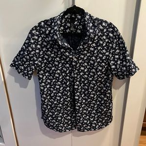 New, never worn, H&M Large, Slim Fit, navy blue button down